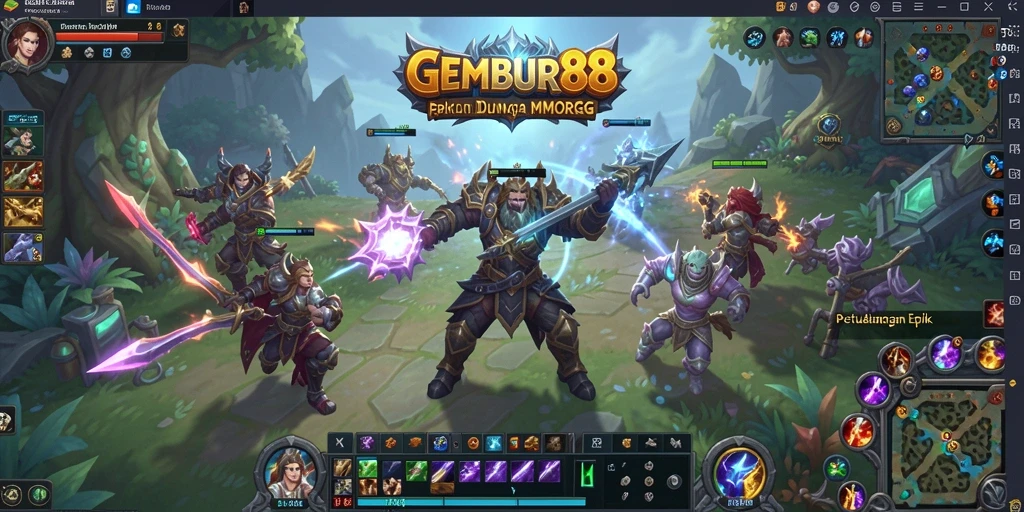 Tangkapan layar menunjukkan pemain dalam aksi perang di <strong>GEMBUR88</strong>.