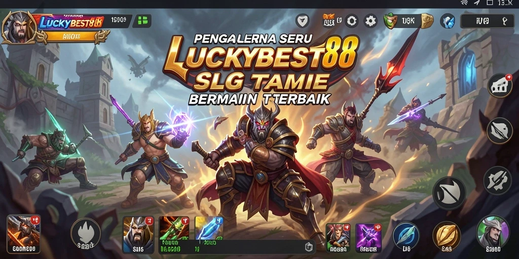 Screenshot gameplay SLG <strong>LUCKYBEST88</strong> yang menampilkan strategi dan pengelolaan kerajaan.