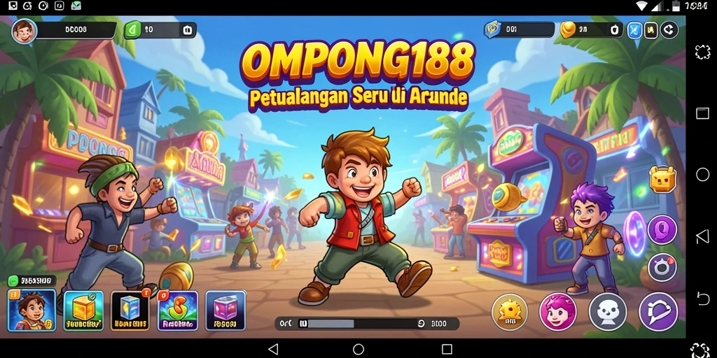 Tangkapan layar OMPONG188 menunjukkan aksi seru dalam permainan arcade.