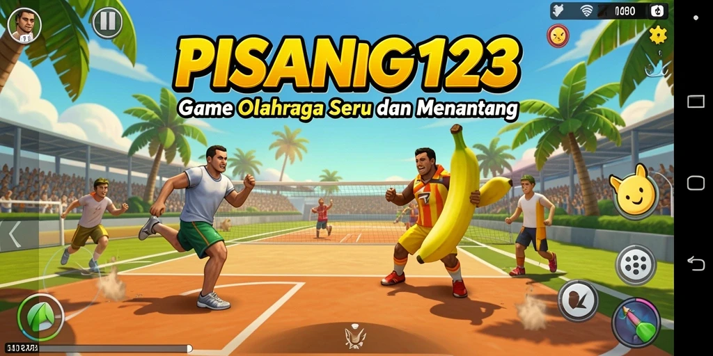 Screenshot gameplay utama PISANG123 dengan aksi olahraga yang mendebarkan.