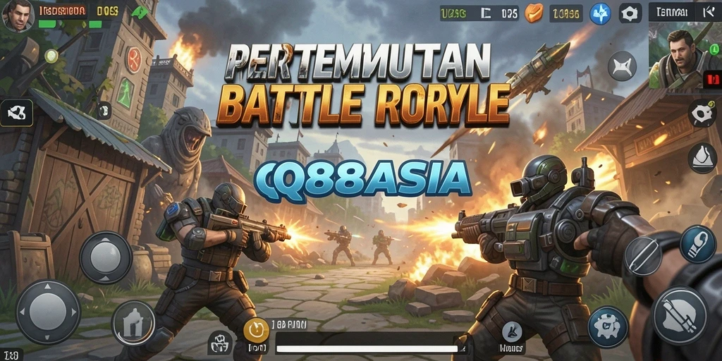 Gameplay seru QQ88ASIA dengan pertempuran intens Battle Royale.
