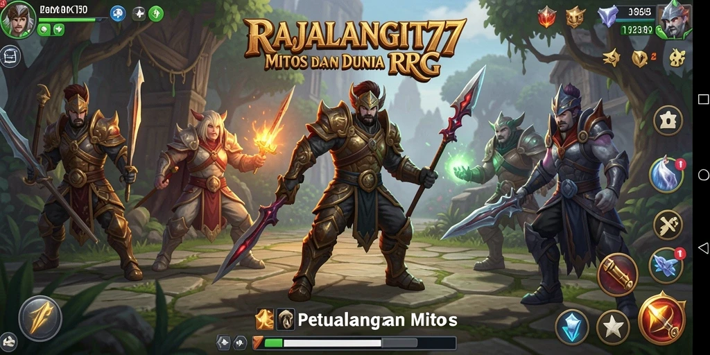 Screenshot gameplay RAJALANGIT77 menampilkan petualangan epik di dunia RPG.