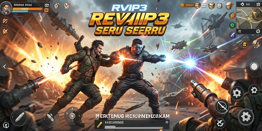 Tampilan gameplay RVIP3 dengan pertarungan seru dan grafis menarik.