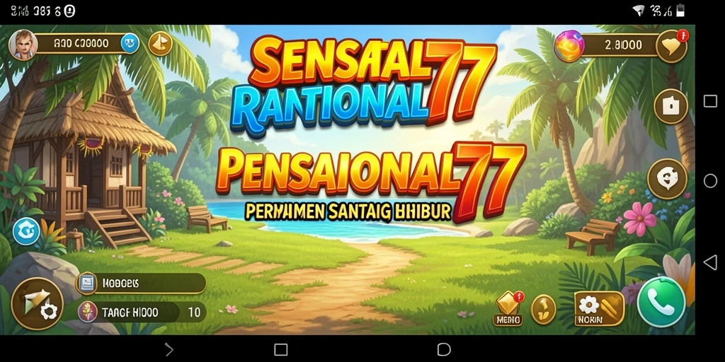 Tampilan gameplay menarik dari SENSATIONAL77 yang penuh warna.