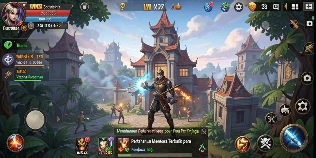 Tangkapan layar WIN33 yang menunjukkan aksi menara bertahan yang mendebarkan.